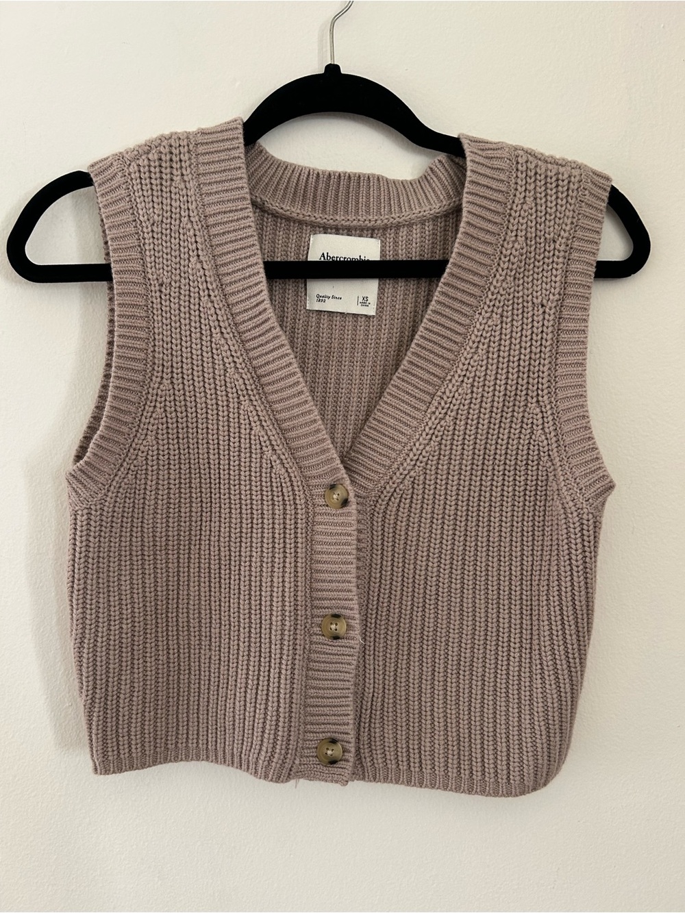 Abercrombie & Fitch Women's Cotton Blend V-Neck Sweater Vest Size XS